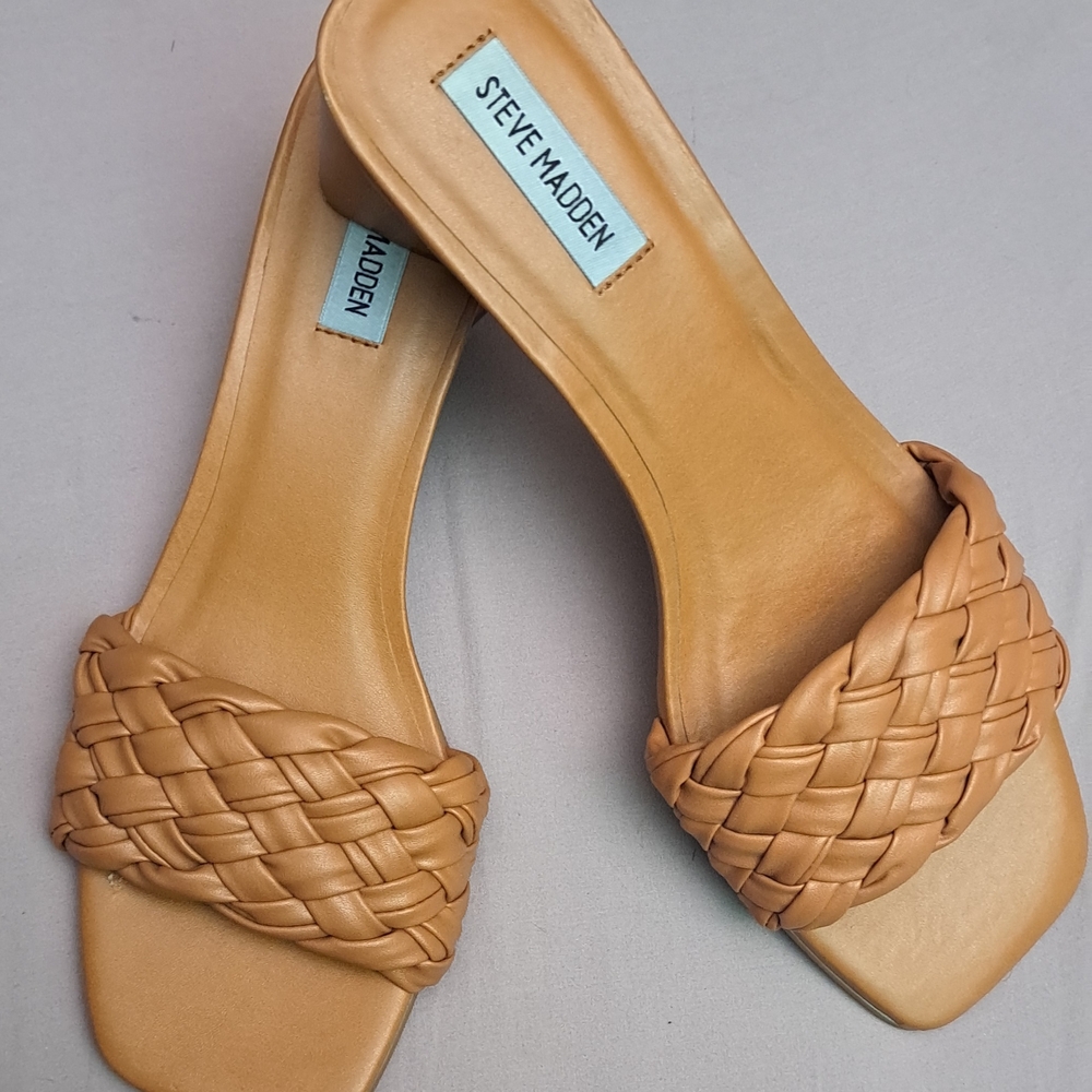 Steve Madden Tan Braided Sandals